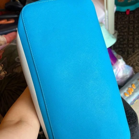 Michael Kors Striped Blue and White Tote - Picture 3 of 7